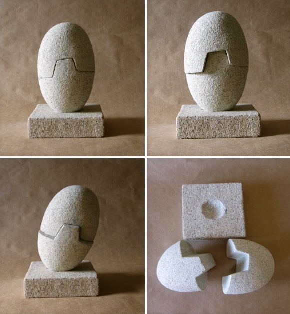 22 - Canto rodado de abrir - piedra granito - 24x13x10cm aprox - Precio 150,00 €