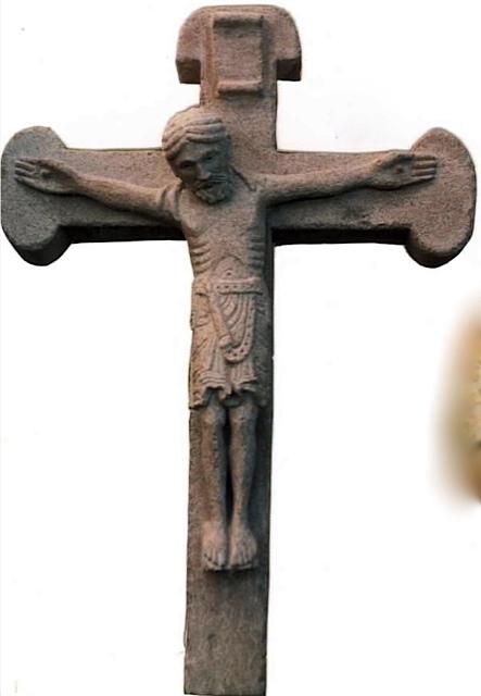 36 - Cristo románico - piedra granito