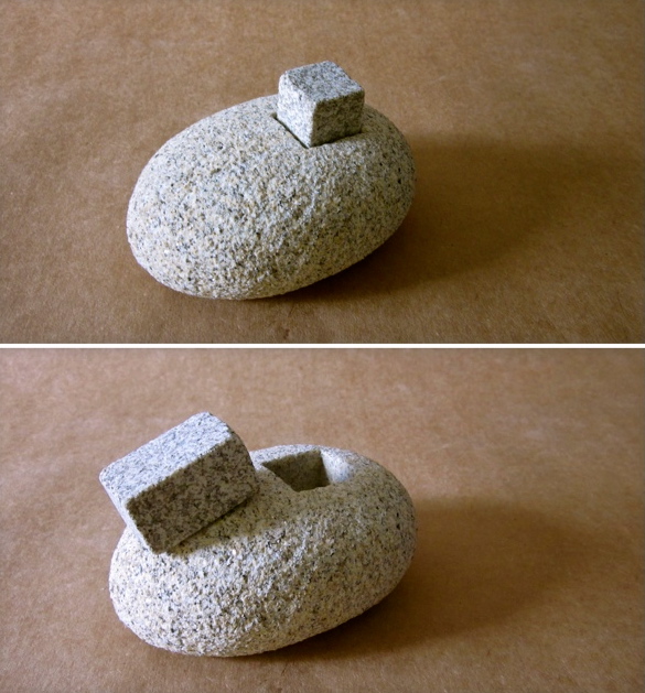 8 - Pisapapeles - piedra granito - 11x9x7cm aprox - Precio 50,00 €